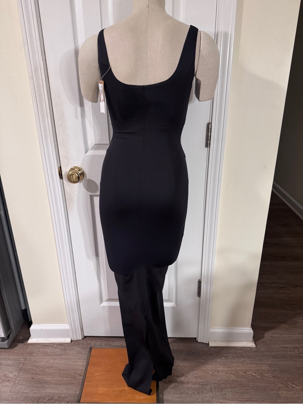 SKIMS Body Long Slip Dress Onyx Black Maxi Shapewear Bodysuit XS Bodycon - Picture 6 of 15